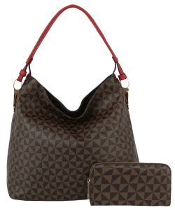 Fashion Monogram 2-in-1 Shoulder Bag Hobo LMN0191W RED /